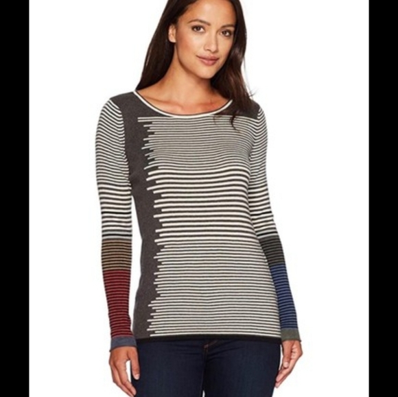 NIC+ZOE Sweaters - Nic+Zoe Metro Knit Gray White Sweater Size L